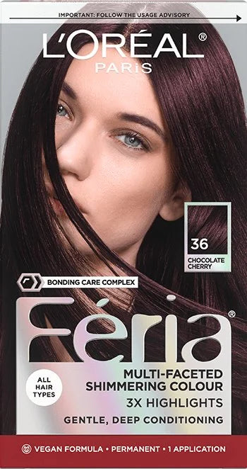 L'ORÉAL PARIS Feria Multi-Faceted Shimmering Permanent Hair Color - 36 Chocolate Cherry-071249230039-LR-361730-1-LR eShop