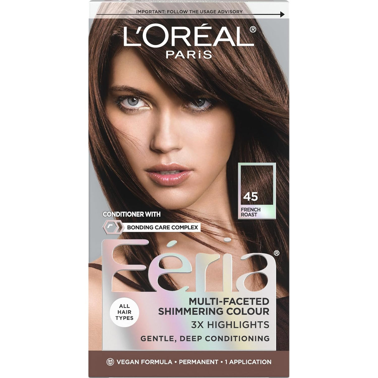 L'ORÉAL PARIS Feria Multi-Faceted Shimmering Permanent Hair Color - 45 French Roast-071249230336-LR-361733-1-LR eShop