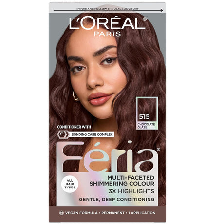 L'ORÉAL PARIS Feria Multi-Faceted Shimmering Permanent Hair Color - 515 Chocolate Glaze-071249705438-LR-361783-1-LR eShop