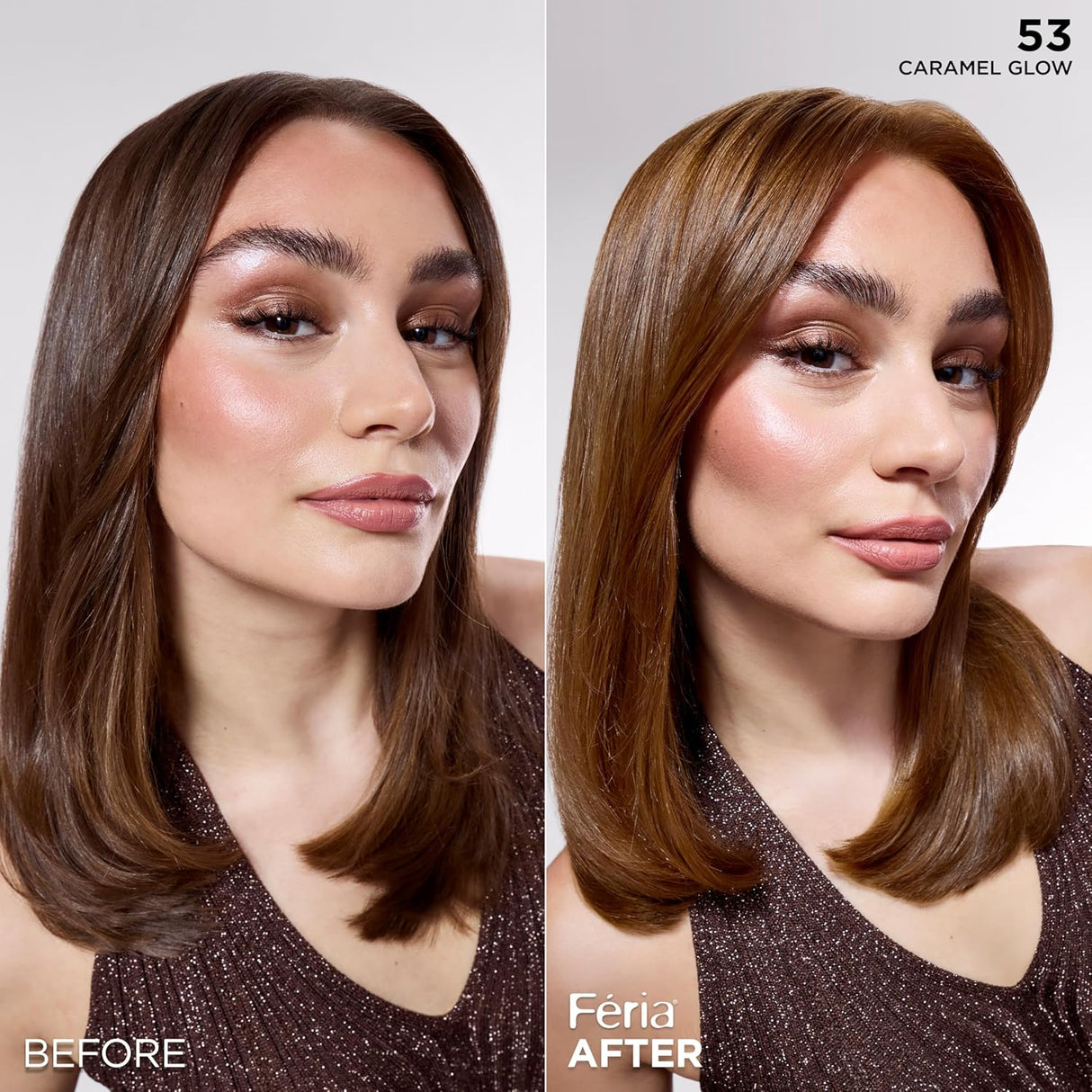 L'ORÉAL PARIS Feria Multi-Faceted Shimmering Permanent Hair Color - 53 Caramel Glow-071249705445-LR-361784-4-LR eShop