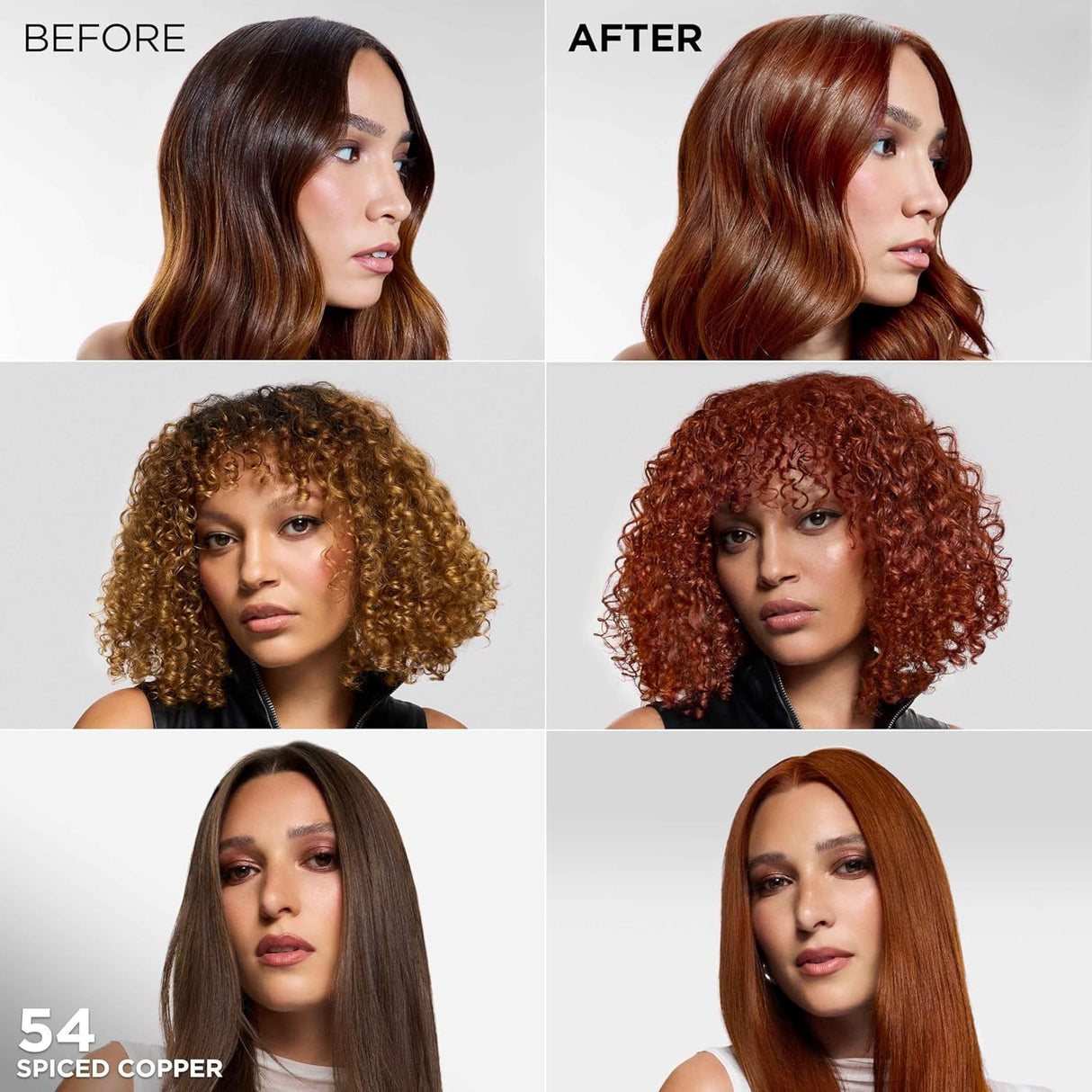 L'ORÉAL PARIS Feria Multi-Faceted Shimmering Permanent Hair Color - 54 Spiced Copper-071249705421-LR-361782-3-LR eShop