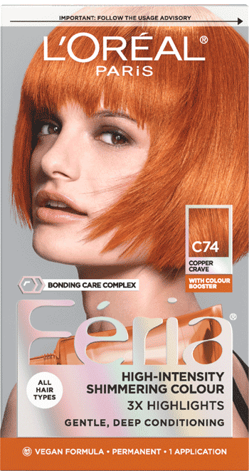 L'ORÉAL PARIS Feria Multi-Faceted Shimmering Permanent Hair Color - C74 Copper Crave-071249291733-LR-361742-1-LR eShop