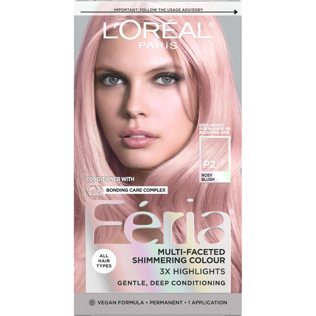 L'ORÉAL PARIS Feria Multi-Faceted Shimmering Permanent Hair Color - P2 Rosy Blush-071249315286-LR-361745-1-LR eShop