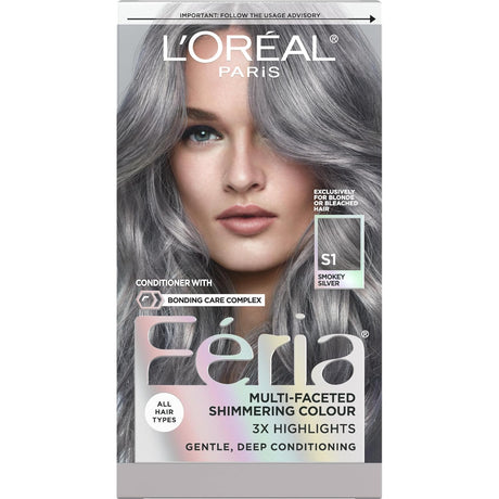 L'ORÉAL PARIS Feria Multi-Faceted Shimmering Permanent Hair Color - S1 Smokey Silver-071249383216-LR-361765-1-LR eShop