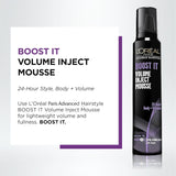 L'ORÉAL PARIS Hair Care Advanced Hairstyle Boost It Volume Inject Mousse, 8.3 fl. oz.-071249265970-LR-268864-2-LR eShop