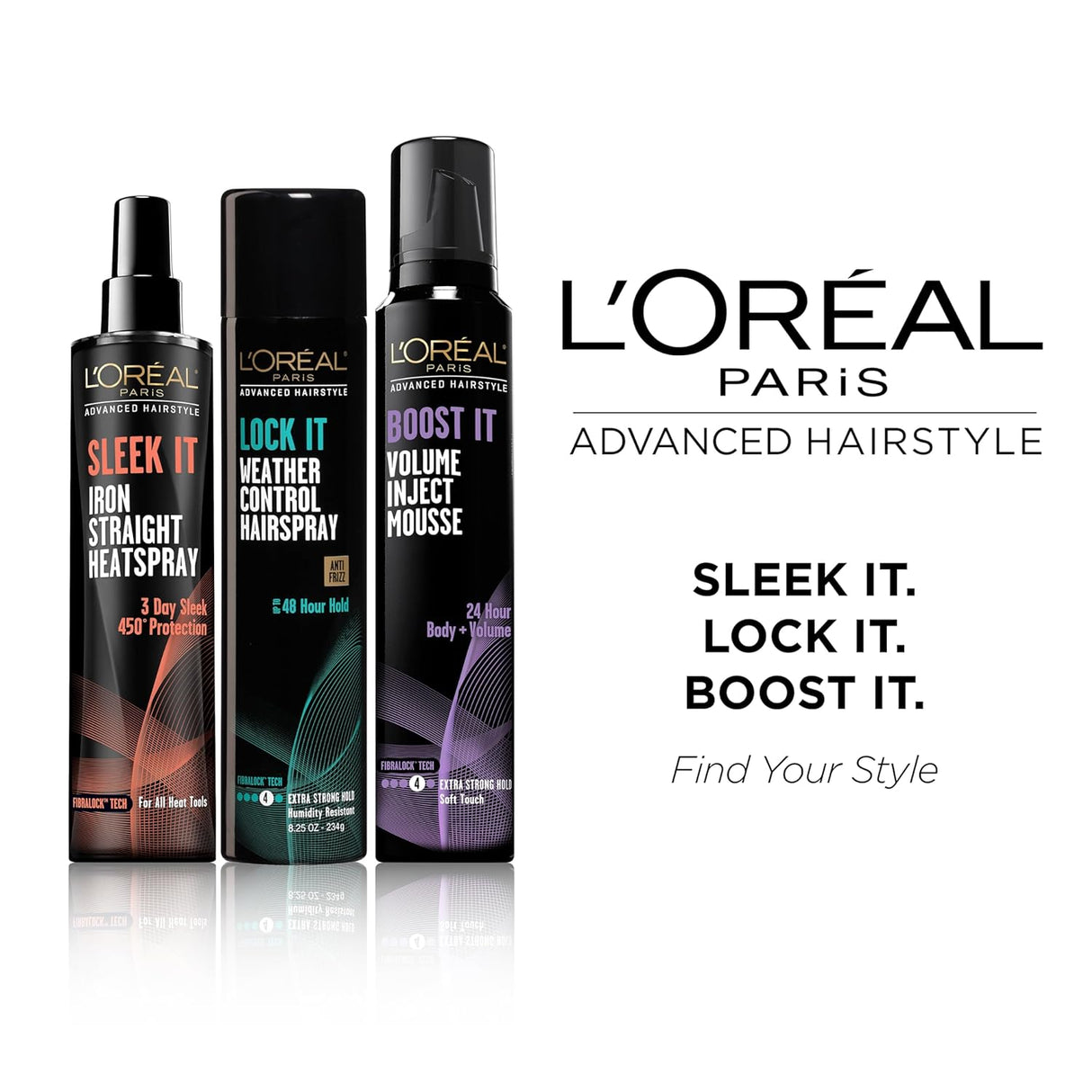 L'ORÉAL PARIS Hair Care Advanced Hairstyle Boost It Volume Inject Mousse, 8.3 fl. oz.-071249265970-LR-268864-4-LR eShop