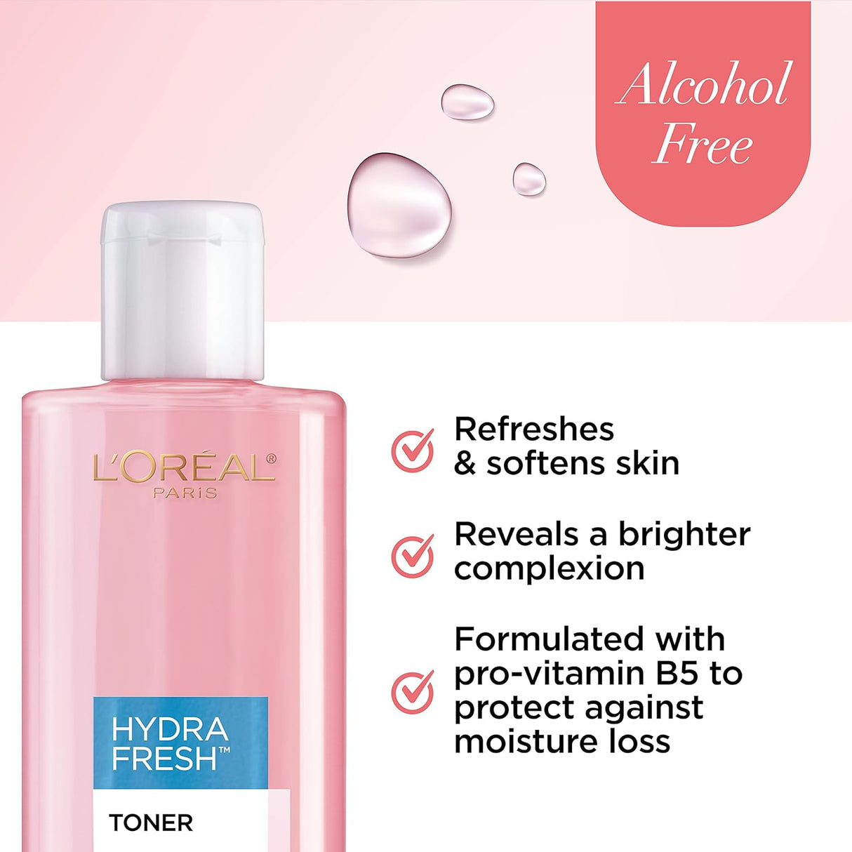 L'ORÉAL PARIS HydraFresh Alcohol Free Facial Toner with Pro-Vitamin B5, 8.5 fl. oz.-071249672044-LR-252530-2-LR eShop