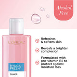 L'ORÉAL PARIS HydraFresh Alcohol Free Facial Toner with Pro-Vitamin B5, 8.5 fl. oz.-071249672044-LR-252530-2-LR eShop