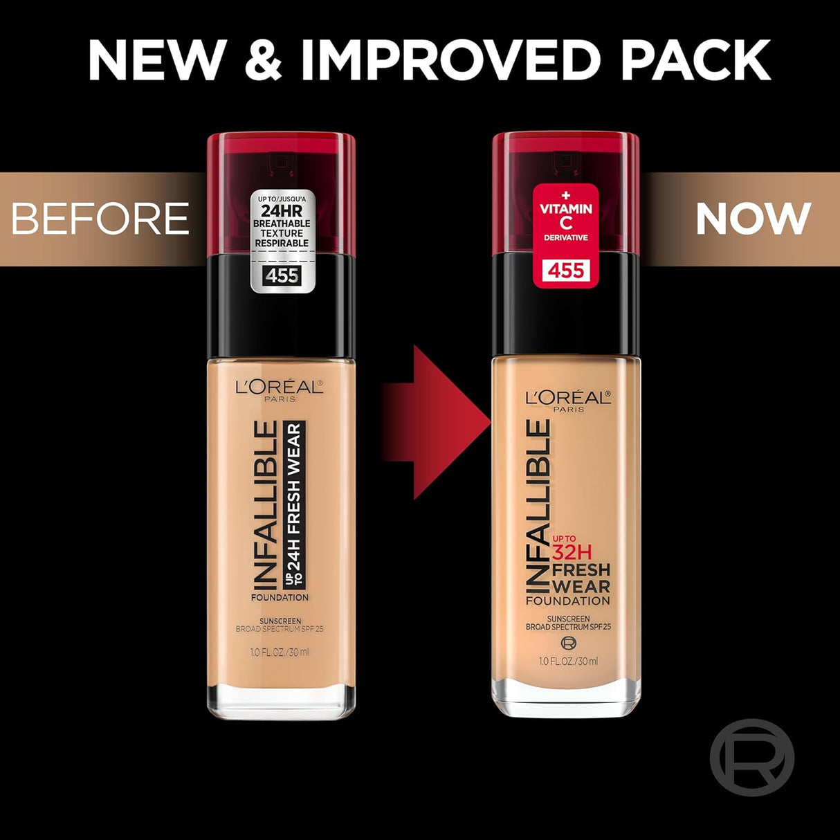 L'ORÉAL PARIS Infallible 32 Hour Fresh Wear Lightweight Foundation, 435 Rose Vanilla, 1 oz.-071249382189-LR-327232-3-LR eShop
