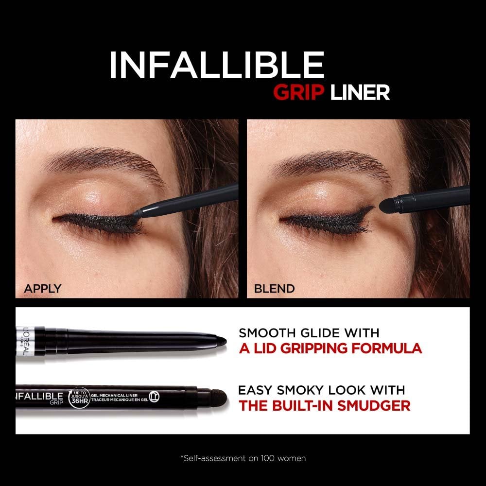 L'ORÉAL PARIS Infallible Grip Mechanical Gel Makeup Eyeliner, 200 Intense Black, 0.11 oz-071249663646-LR-347235-7-LR eShop
