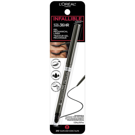 L'ORÉAL PARIS Infallible Grip Mechanical Gel Makeup Eyeliner, 210 Taupe Grey, 0.01 oz-071249663622-LR-347232-1-LR eShop