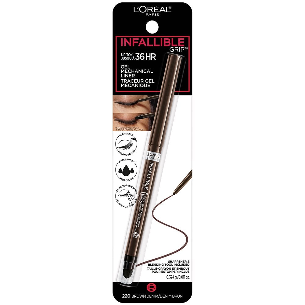 L'ORÉAL PARIS Infallible Grip Mechanical Gel Makeup Eyeliner, 220 Brown Denim, 0.01 oz-071249663615-LR-347234-1-LR eShop