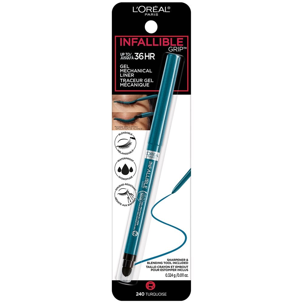L'ORÉAL PARIS Infallible Grip Mechanical Gel Makeup Eyeliner, 240 Turquoise, 0.01 oz-071249663639-LR-347230-1-LR eShop