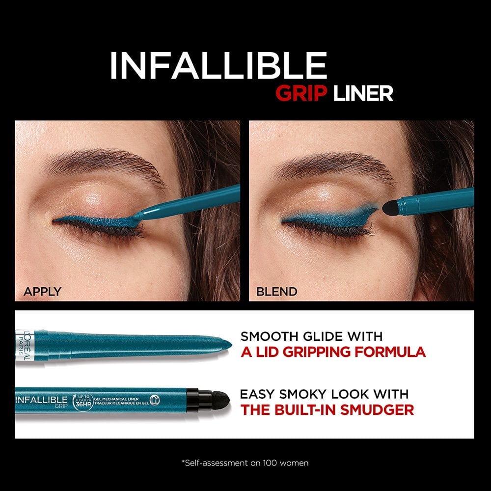L'ORÉAL PARIS Infallible Grip Mechanical Gel Makeup Eyeliner, 240 Turquoise, 0.01 oz-071249663639-LR-347230-7-LR eShop