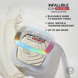 L'ORÉAL PARIS Infallible Longwear Up to 24HR Powder Highlighter, 005 Icy Gold, 0.31oz-071249684733-LR-354578-5-LR eShop