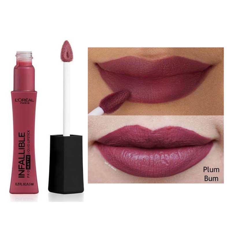 L'ORÉAL PARIS Infallible Matte Liquid Lipstick, 362 Plum Bum, 0.21 fl oz-071249358627-LR-315235-5-LR eShop