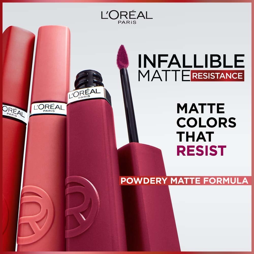 L'ORÉAL PARIS Infallible Matte Resistance Liquid Lipstick, 660 First Love, 0.16 fl oz-071249686935-LR-354590-4-LR eShop