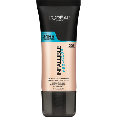 L'ORÉAL PARIS Infallible Pro-Glow Foundation, 201 Classic Ivory, 1 fl. oz.-071249330449-LR-300980-1-LR eShop
