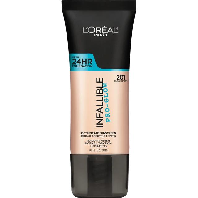 L'ORÉAL PARIS Infallible Pro-Glow Foundation, 201 Classic Ivory, 1 fl. oz.-071249330449-LR-300980-1-LR eShop