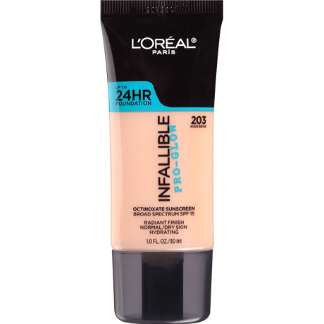 L'ORÉAL PARIS Infallible Pro-Glow Foundation, 203 Nude Beige, 1 fl. oz.-071249330470-LR-300987-1-LR eShop