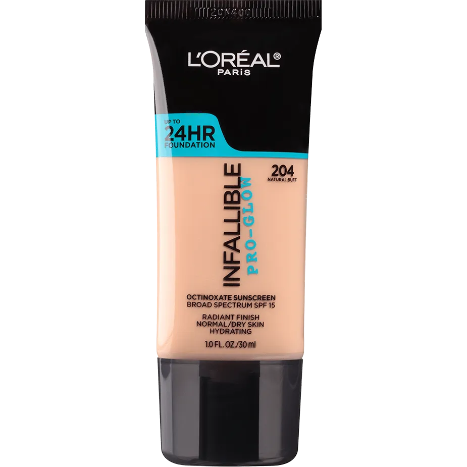 L'ORÉAL PARIS Infallible Pro-Glow Foundation, 204 Natural Buff, 1 fl. oz.-071249330456-LR-300986-1-LR eShop