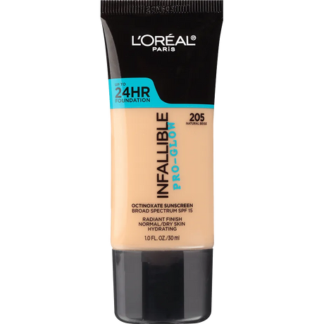 L'ORÉAL PARIS Infallible Pro-Glow Foundation, 205 Natural Beige, 1 fl. oz.-071249330463-LR-300985-1-LR eShop