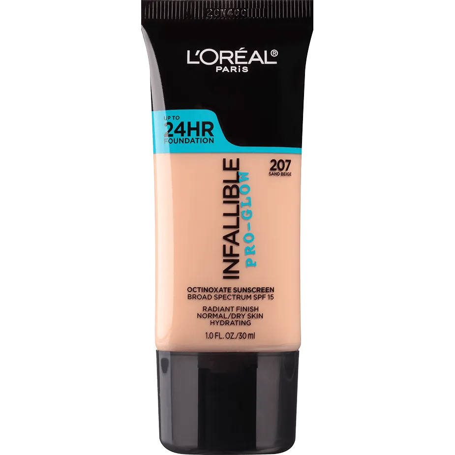 L'ORÉAL PARIS Infallible Pro-Glow Foundation, 207 Sand Beige, 1 fl. oz.-071249330494-LR-300988-1-LR eShop