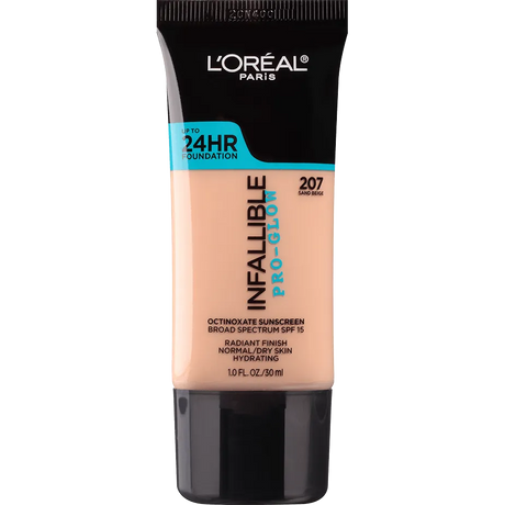 L'ORÉAL PARIS Infallible Pro-Glow Foundation, 207 Sand Beige, 1 fl. oz.-071249330494-LR-300988-1-LR eShop
