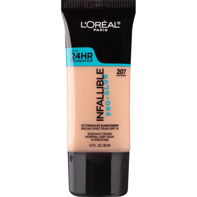 L'ORÉAL PARIS Infallible Pro-Glow Foundation, 207 Sand Beige, 1 fl. oz.-071249330494-LR-300988-1-LR eShop