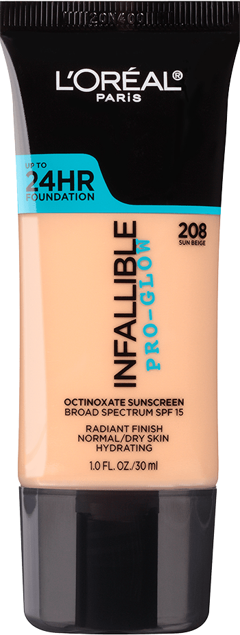 L'ORÉAL PARIS Infallible Pro-Glow Foundation, 208 Sun Beige, 1 fl. oz.-071249330500-LR-300989-1-LR eShop