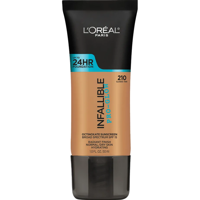 L'ORÉAL PARIS Infallible Pro-Glow Foundation, 210 Classic Tan, 1 fl. oz.-071249330517-LR-300981-1-LR eShop
