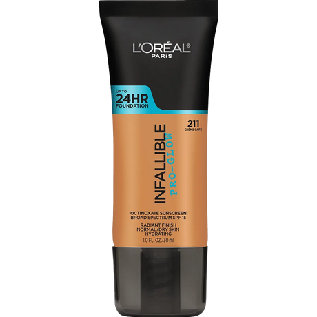 L'ORÉAL PARIS Infallible Pro-Glow Foundation, 211 Creme Cafe, 1 fl. oz.-071249330531-LR-300984-1-LR eShop