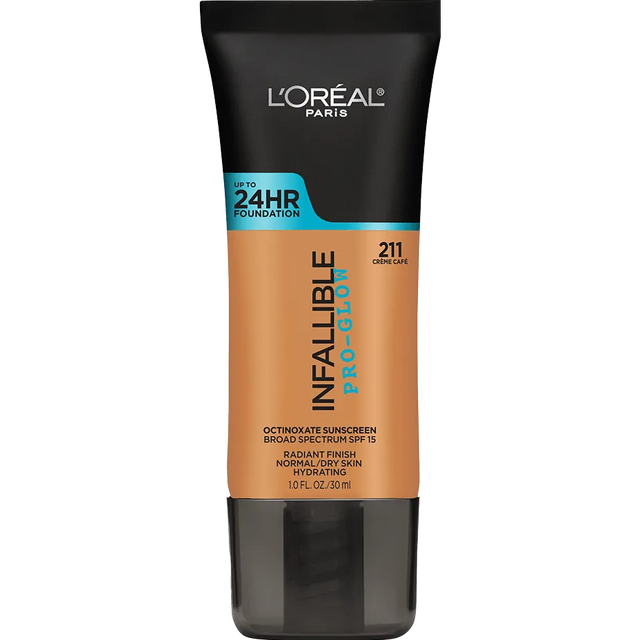 L'ORÉAL PARIS Infallible Pro-Glow Foundation, 211 Creme Cafe, 1 fl. oz.-071249330531-LR-300984-1-LR eShop