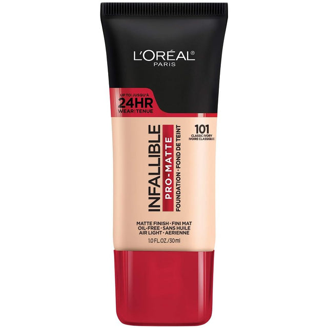 L'ORÉAL PARIS Infallible Pro-Matte Blendable Foundation, Oil Free, 101 Classic Ivory, 1 fl. oz.-071249292990-LR-279706-1-LR eShop