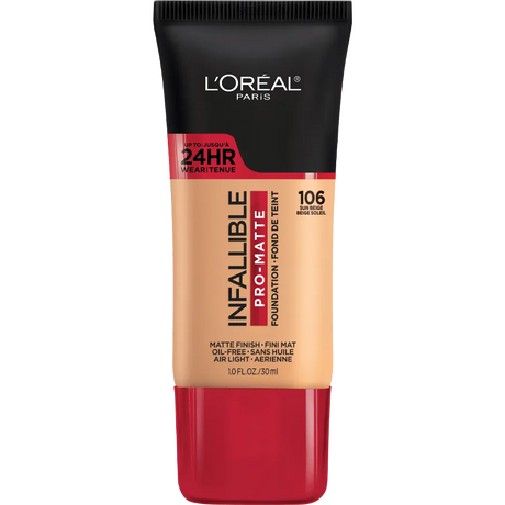 L'ORÉAL PARIS Infallible Pro-Matte Blendable Foundation, Oil Free, 106 Sun Beige, 1 fl. oz.-071249293058-LR-279703-1-LR eShop