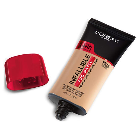 L'ORÉAL PARIS Infallible Pro-Matte Blendable Foundation, Oil Free, 107.5 Ivory Beige, 1 fl. oz.-071249361627-LR-331892-2-LR eShop