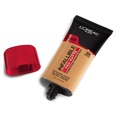 L'ORÉAL PARIS Infallible Pro-Matte Blendable Foundation, Oil Free, 108 Caramel Beige, 1 fl. oz.-071249293072-LR-279711-2-LR eShop