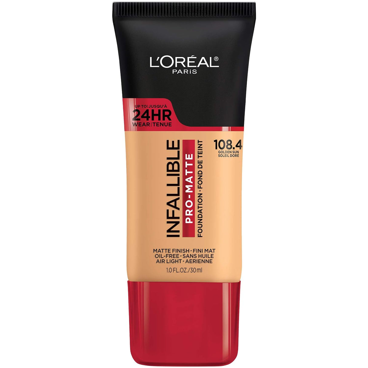 L'ORÉAL PARIS Infallible Pro-Matte Blendable Foundation, Oil Free, 108.4 Golden Sun, 1 fl. oz.-071249412169-LR-336966-1-LR eShop