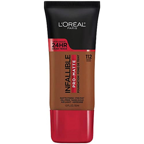 L'ORÉAL PARIS Infallible Pro-Matte Blendable Foundation, Oil Free, 112 Cocoa, 1 fl. oz.-071249293119-LR-279714-1-LR eShop