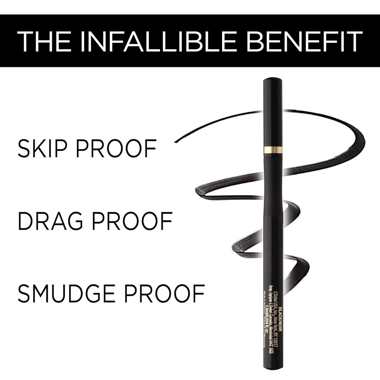 L'ORÉAL PARIS Infallible Super Slim Long-Lasting Liquid Eyeliner, 401 Brown, 0.034 fl. oz.-071249350126-LR-315137-5-LR eShop