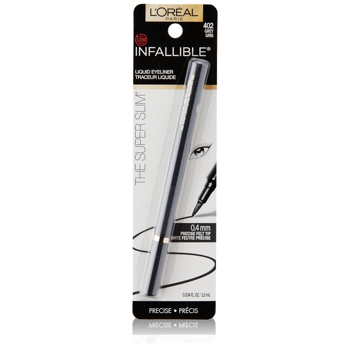 L'ORÉAL PARIS Infallible Super Slim Long-Lasting Liquid Eyeliner, 402 Gray, 0.034 fl. oz.-071249350157-LR-315136-1-LR eShop