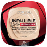L'ORÉAL PARIS Infallible Up to 24H Fresh Wear Foundation in a Powder, matte finish, 010 Porcelain, 0.31 oz.-071249627747-LR-338299-1-LR eShop