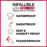 L'ORÉAL PARIS Infallible Up to 24H Fresh Wear Foundation in a Powder, matte finish, 355 Sienna, 0.31 oz-071249627860-LR-342409-6-LR eShop