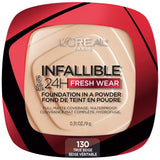 L'ORÉAL PARIS Infallible Up to 24H Fresh Wear Foundation in a Powder, matte finish, 130 True Beige, 0.31 oz.-071249627761-LR-338303-1-LR eShop