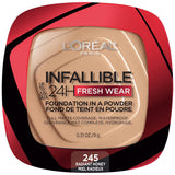 L'ORÉAL PARIS Infallible Up to 24H Fresh Wear Foundation in a Powder, matte finish, 245 Radiant Honey, 0.31 oz-071249627822-LR-338300-1-LR eShop
