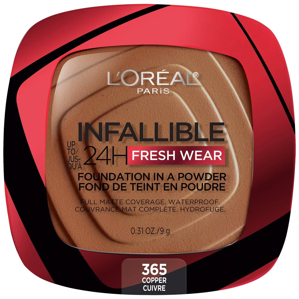 L'ORÉAL PARIS Infallible Up to 24H Fresh Wear Foundation in a Powder, matte finish, 365 Copper, 0.31 oz.-071249627877-LR-338293-1-LR eShop