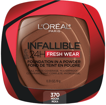 L'ORÉAL PARIS Infallible Up to 24H Fresh Wear Foundation in a Powder, matte finish, 370 Mocha, 0.31 oz-071249651353-LR-342405-1-LR eShop