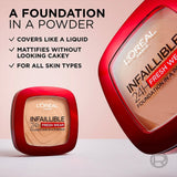 L'ORÉAL PARIS Infallible Up to 24H Fresh Wear Foundation in a Powder, matte finish, 190 Beige Sand, 0.31 oz-071249651322-LR-342403-4-LR eShop
