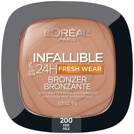 L'ORÉAL PARIS Infallible Up to 24H Fresh Wear Soft Matte Bronzer, 200 Fair, 0.31 oz-071249664155-LR-345571-1-LR eShop