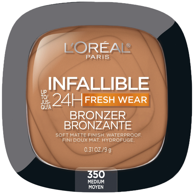 L'ORÉAL PARIS Infallible Up to 24H Fresh Wear Soft Matte Bronzer, 350 Medium, 0.31 oz-071249664186-LR-345567-1-LR eShop